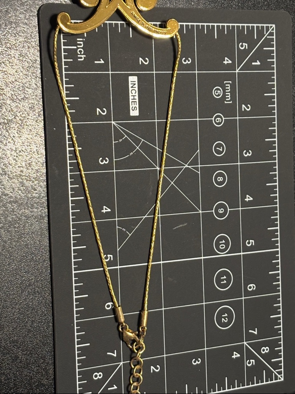 Brighton Hammered Gold Scroll Necklace - Versailles Royale Knowledge Is Power - Picture 6 of 11